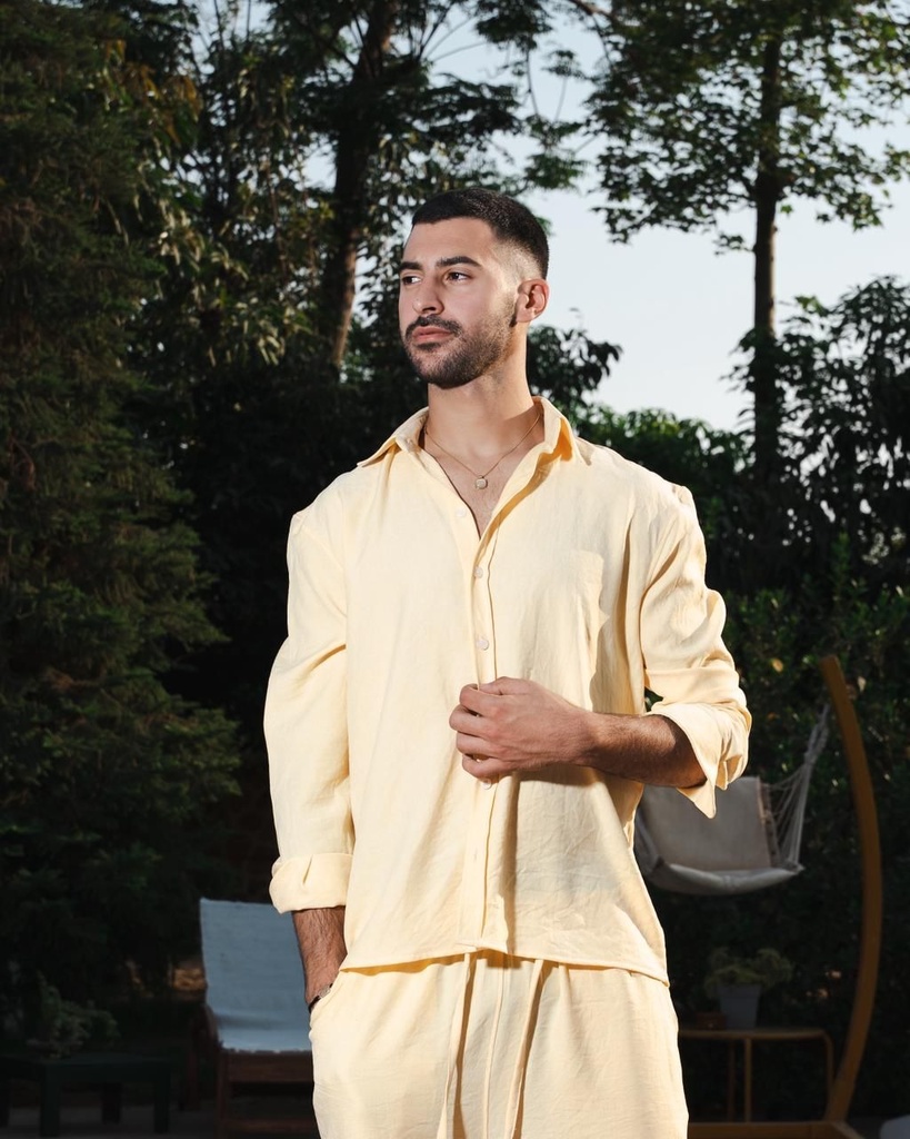 Vanilla Yellow Linen Shirt